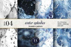 Blue Water Splash Texture | Liquid Abstract Background Product Image 1
