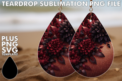 Bright TEARDROP Earrings Art PNG, Leopard Prints Product Image 1