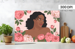 Afro Girl/Woman Melanin braided hair Cutting Board PNG Desig Product Image 1