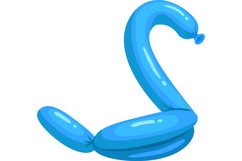 Cartoon balloon swan animal. Birthday toy Product Image 1