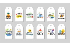 Summer sale labels. Collection special offer tags mockup, tr Product Image 1
