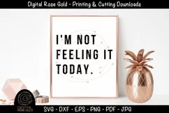 I'm Not Feeling It Today - Funny Morning SVG, Bad Mood SVG Product Image 1