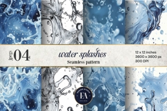 Blue Water Splash Texture | Liquid Abstract Background Product Image 1