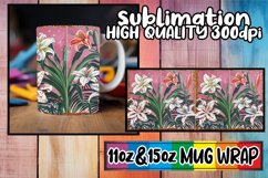 Glamorous Glitter &amp; Floral Bliss Mug Wraps 15oz 11oz Product Image 1