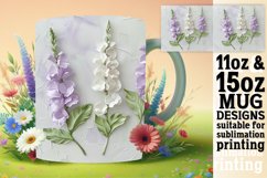 3D Petal Delight: Mug Wrap Sublimation Product Image 1