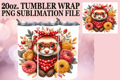 Sublimation Wonders 20oz tumbler wrap, Cute Animals Product Image 1