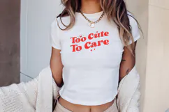 Y2K Sassy Girl Baby Tee Quote - Bratcore | Too Cute To Care Product Image 3