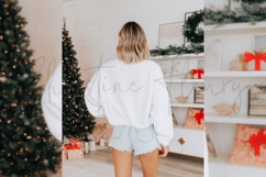White Christmas Sweatshirt Back Mockup Product Image 3