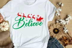 Believe Christmas SVG PNG EPS DXF File Believe SVG Santa SVG Product Image 6