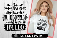 Person Who Invented Autocorrect - Burn Hello SVG PNG EPS DXF Product Image 1