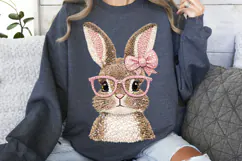 Easter Bunny png, Knit Bunny with Glasses png Product Image 6