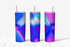 Blue Abstract Tumbler Sublimation Wrap 20 Oz Skinny Tumbler Product Image 2