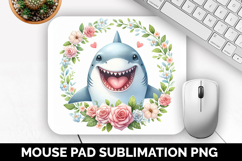 Shark, Cute Animal Mouse Pad PNG, Animal Lover Gift Product Image 1