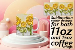 Elegant Floral Euphoria: 3D Mug Sublimation Product Image 1