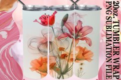 Vibrant Spring Floral Tumbler Sublimation Design Product Image 1