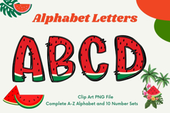 Watermelon Doodle Alphabet Summer Fruit Party Letters _B193 Product Image 1