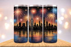 Festive Happy New Year Tumbler Wrap 2026: 20oz Skinny Tumble Product Image 1
