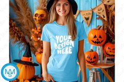 Sky women Tshirt Mockup, Halloween tshirt mockup Product Image 1