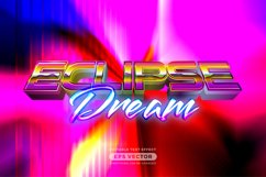Eclipse dream editable text effect retro style with vibrant Product Image 1