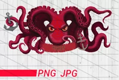 Kraken png octopus png sea monster sublimation Product Image 1