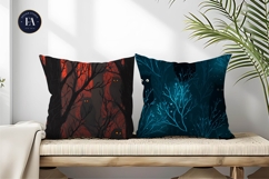 Glowing Night Owl Silhouettes Spooky Seamless Digital Paper Product Image 2