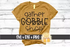 Gather Gobble Shop - Black Friday SVG PNG DXF Cut Files Product Image 1