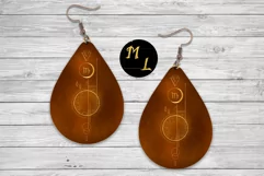 Virgo earrings png,Zodiac earrings png desig Product Image 1