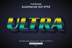 Gradient RetroWave 3D Illustrator Text Style Effect Product Image 1