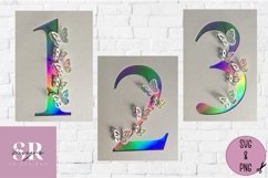 3D Butterfly number bundle| Paper cutting | 3d number SVG Product Image 2