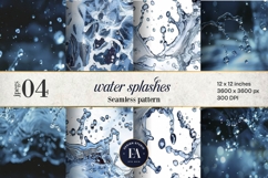 Blue Water Splash Texture | Liquid Abstract Background Product Image 1