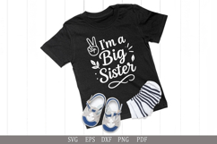 I&#039;m a Big Sister - SVG Cute Design for Girls&#039; T-Shirts Product Image 4