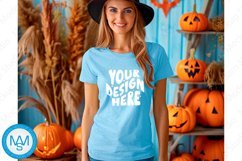 Sky women Tshirt Mockup, Halloween tshirt mockup Product Image 1