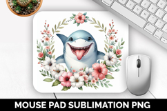 Shark, Cute Animal Mouse Pad PNG, Animal Lover Gift Product Image 1