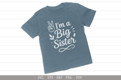 I&#039;m a Big Sister - SVG Cute Design for Girls&#039; T-Shirts Product Image 6