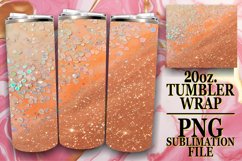 Glitzy Flower Leopard Tumbler Design: Sublimation - 20oz Product Image 1