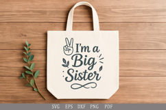 I&#039;m a Big Sister - SVG Cute Design for Girls&#039; T-Shirts Product Image 8