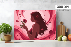 Afro Girl/Woman Melanin braided hair Cutting Board PNG Desig Product Image 1