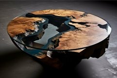 Artisan river table with epoxy resin Product Image 1