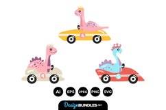 Dino Racers Clipart Product Image 1