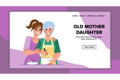 old mother daughter vector Product Image 1