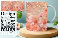 Glittery Flower Leopard Mug Design Product Image 1