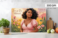 Afro Girl/Woman Melanin braided hair Cutting Board PNG Desig Product Image 1