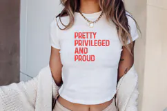 Y2K Sassy Girl Baby Tee Quote - Bratcore | Pretty Privileged Product Image 4