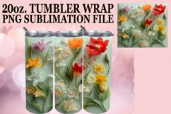 Whimsical Springtime Floral Tumbler Design Wrap Product Image 1