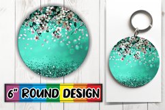 Vibrant Glittery Petal Sublimation : Keychain, Coaster Product Image 1