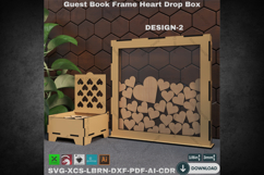 Wedding Heart Drop Box Frame SVG File Product Image 3