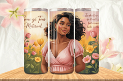 Black Girl Magic Black Woman Positive mind 20oz Tumbler wrap Product Image 1