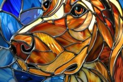 Stained Glass Dog Background Wallpaper Product Image 1