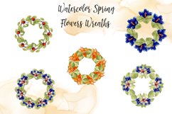 Watercolor Spring Flower Wreaths Product Image 2