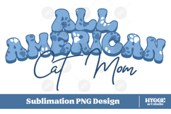 American Cat Mama Papa 4th of July USA Paw DTF PNG Bundle Product Image 4